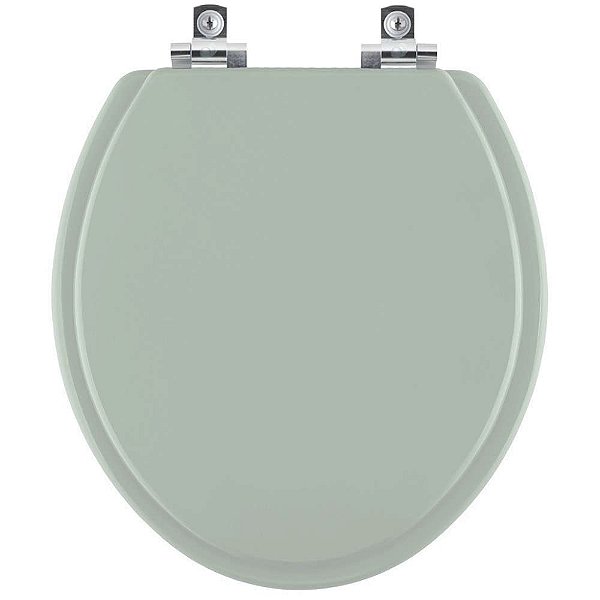 Tampa de Vaso Sanitário Laqueado Soft Close Convencional Oval Verde Claro para vaso Icasa