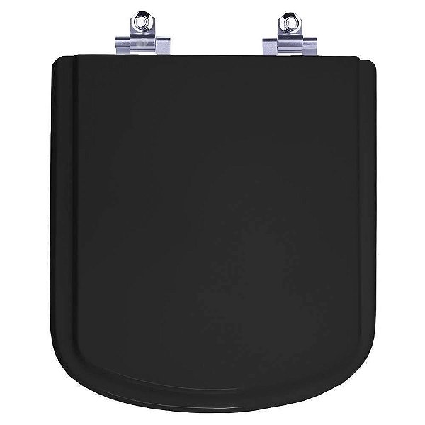 Tampa de Vaso Sanitário Laqueado Soft Close Bali Preto para vaso Incepa