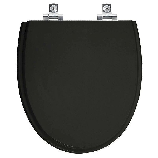 Tampa de Vaso Sanitário Laqueado Soft Close Eros Preto para vaso Incepa