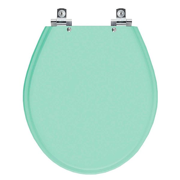Tampa de Vaso Sanitário Laqueado Soft Close Carina Verde Claro para vaso Ideal Standard