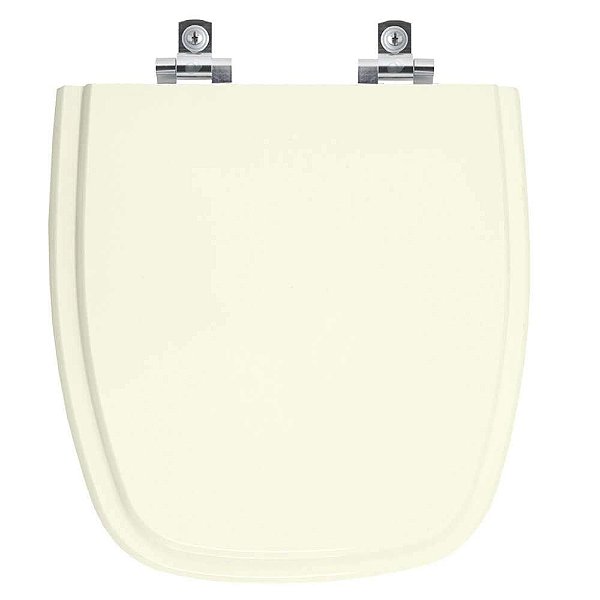 Tampa de Vaso Sanitário Laqueado Soft Close Angra Bege Claro para vaso Logasa