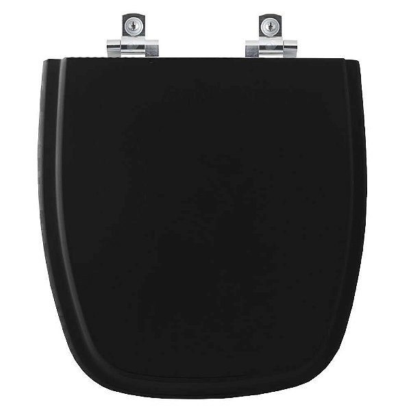 Tampa de Vaso Sanitário Laqueado Soft Close Angra Preto para vaso Logasa