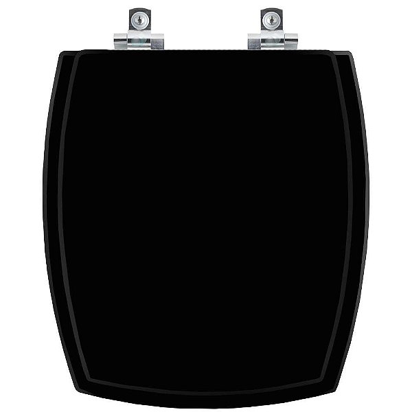 Tampa de Vaso Sanitário Laqueado Soft Close Anturius Preto para vaso Luzarte