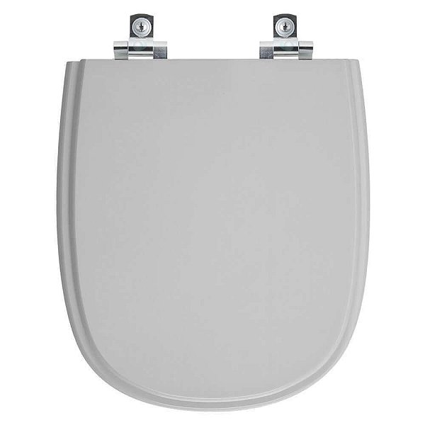 Tampa de Vaso Sanitário Laqueado Soft Close Donna Cinza Claro para vaso Santamarina