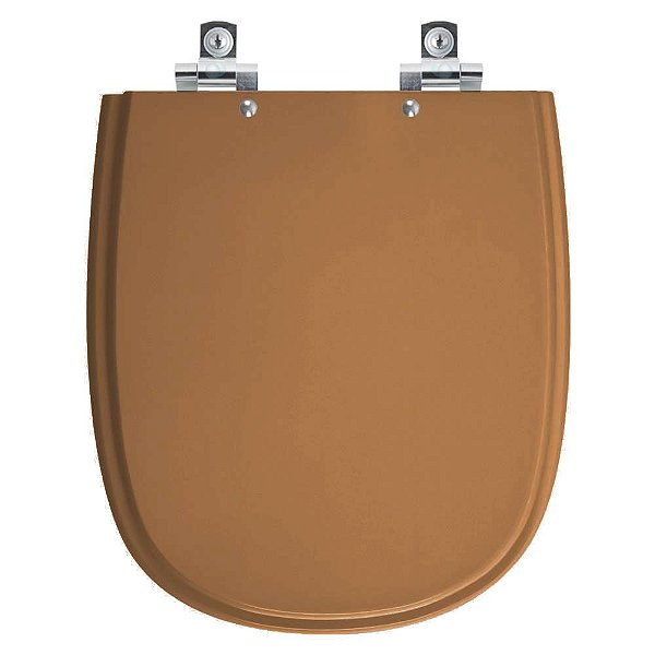 Tampa de Vaso Sanitário Laqueado Soft Close Donna Ocre para vaso Santamarina