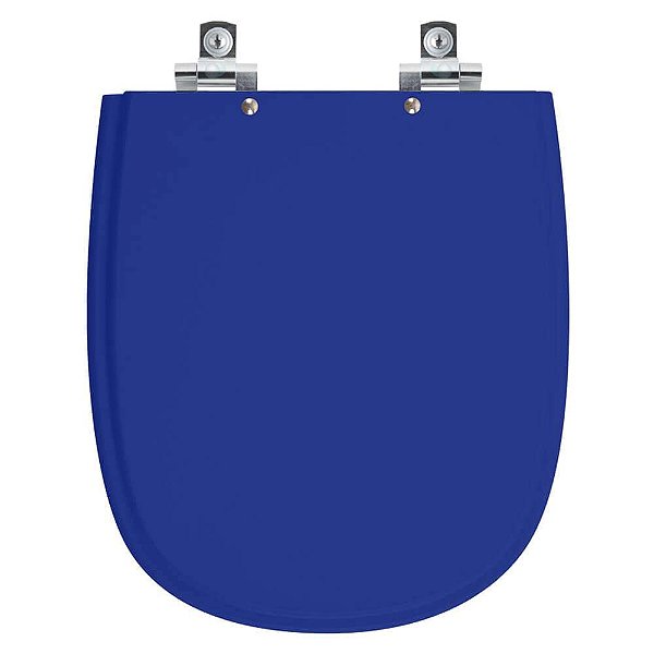 Tampa de Vaso Sanitário Laqueado Soft Close Dona Beja Azul para vaso Santa Clara