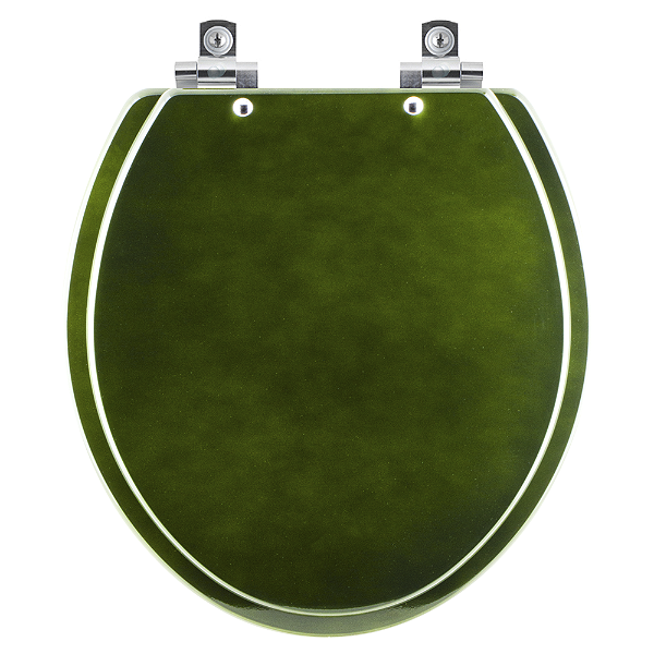 Tampa de Vaso Sanitário Laqueado Soft Close Convencional Oval Verde Degrade para Todos os Fabricantes