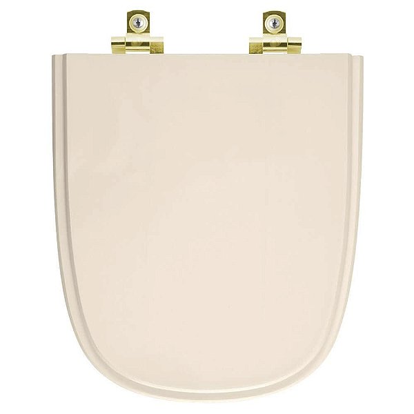 Tampa de Vaso Sanitário Laqueado Soft Close Ibiza Shell para vaso Incepa com Ferragem Dourada