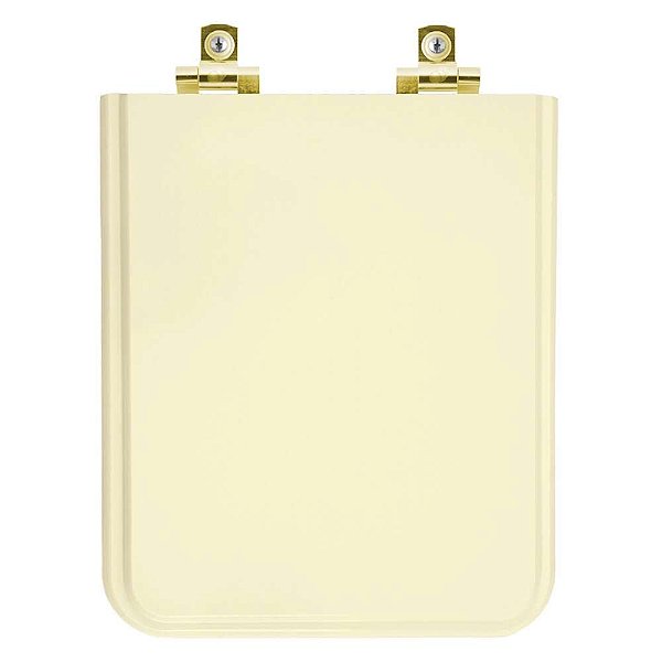 Tampa de Vaso Sanitário Laqueado Soft Close Square Bone para vaso Incepa com Ferragem Dourada