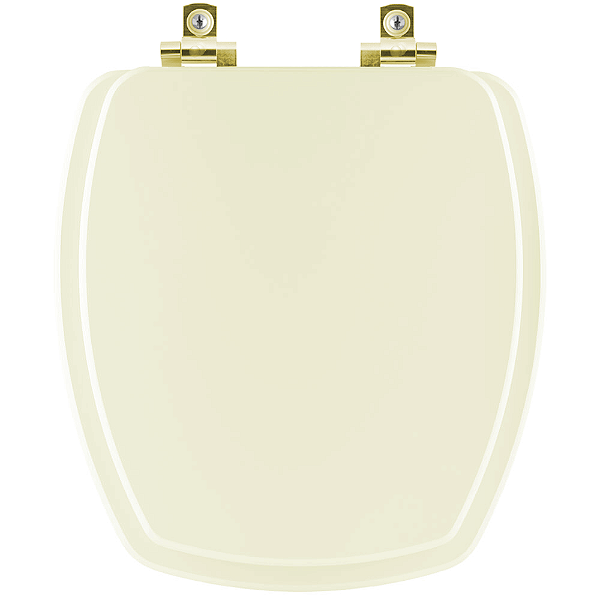 Tampa de Vaso Sanitário Laqueado Soft Close Thema Biscuit para vaso Incepa com Ferragem Dourada