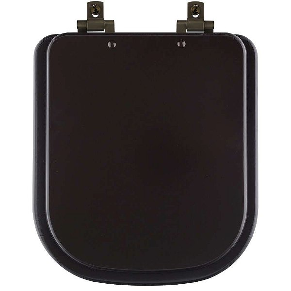 Tampa de Vaso Sanitário Laqueado Soft Close Piano Marrom Fosco para vaso Deca com Ferragem Marrom