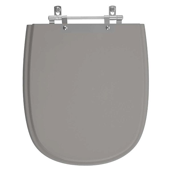 Tampa de Vaso Sanitário Laqueado Donna Cinza Escuro para vaso Santamarina