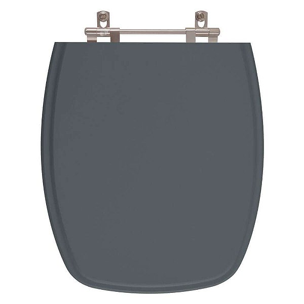 Tampa de Vaso Sanitário Laqueado Valentina Cinza Escuro para vaso Santamarina