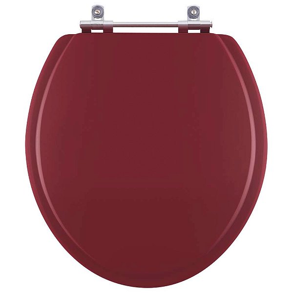 Tampa de Vaso Sanitário Laqueado Convencional / Oval Bordô para todas as Marcas