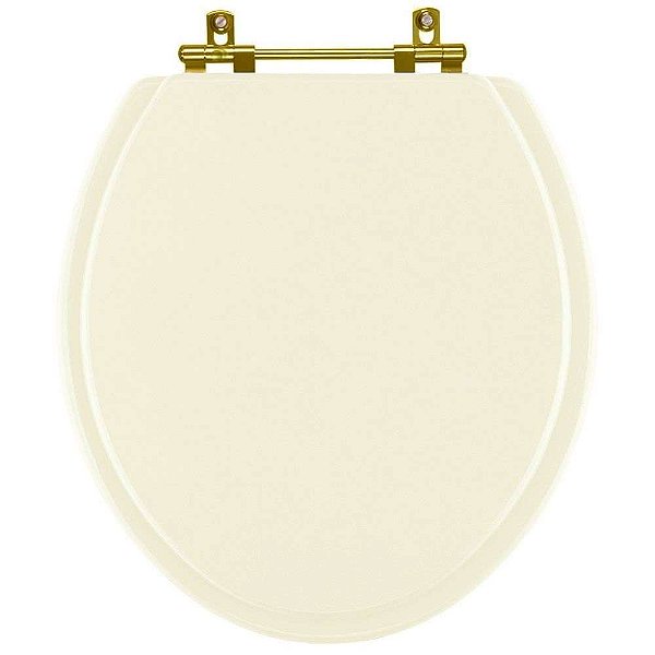 Tampa de Vaso Sanitário Laqueado Convencional Oval Pergamon para vaso Celite com Ferragem Dourada