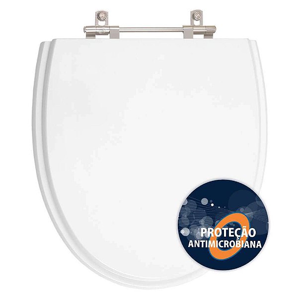 Tampa de Vaso Sanitário Poliéster Antibactéria Eros Branco para vaso Incepa