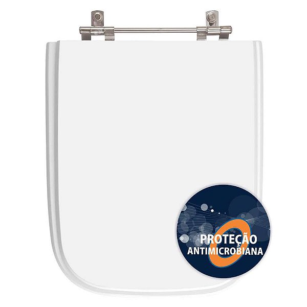 Tampa de Vaso Sanitário Poliéster Antibactéria Tivoli Neve (Branco) para vaso Ideal Standard