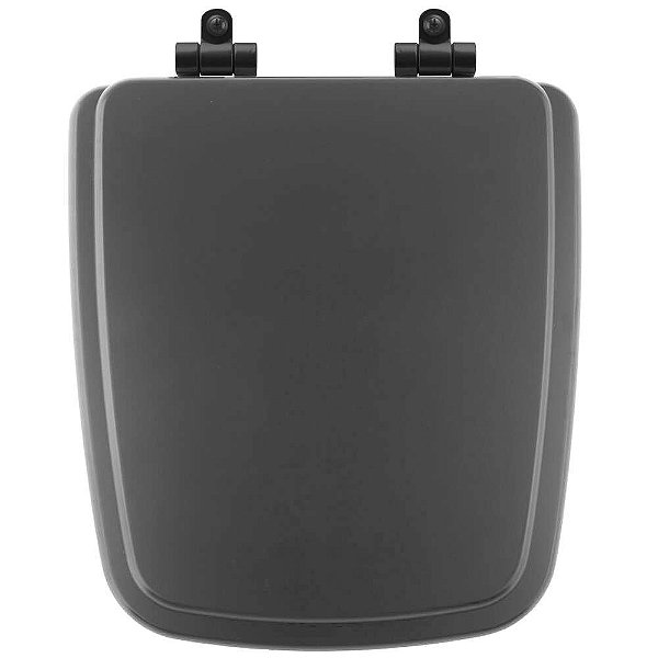 Tampa de Vaso Sanitário Poliéster Soft Close Boss Onix (Preto Fosco) para vaso Incepa com Ferragem Preta