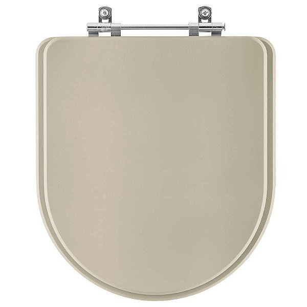Tampa de Vaso Sanitário Poliéster Carrara Bege Saara para vaso Deca