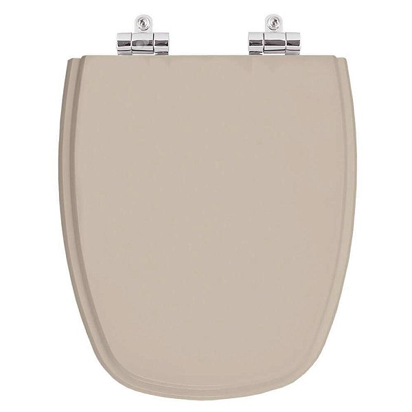 Tampa de Vaso Sanitário Poliéster Monte Carlo Bege Saara para vaso Deca
