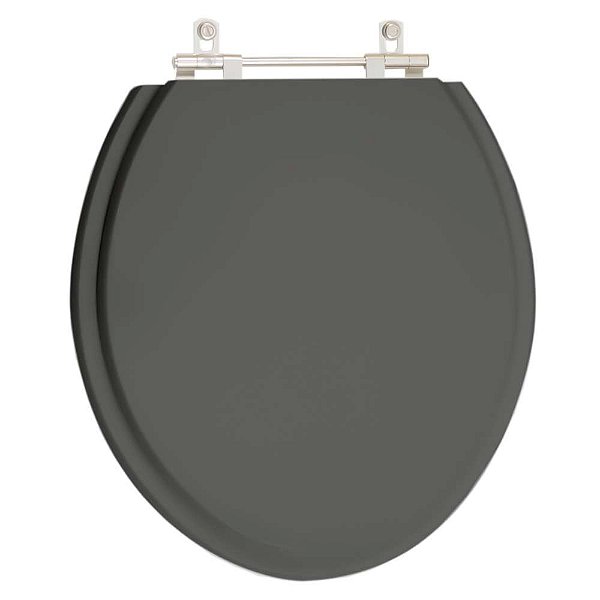 Tampa de Vaso Sanitário Poliéster Convencional Oval Cinza Vip para vaso Deca