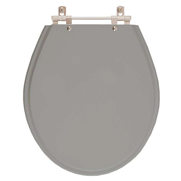 Tampa de Vaso Sanitário Poliéster Ravena Cinza Vip para vaso Deca