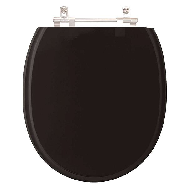 Tampa de Vaso Sanitário Poliéster Village Preto para vaso Deca