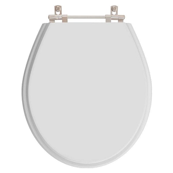 Tampa de Vaso Sanitário Poliéster Angra Cinza Claro para vaso Ideal Standard