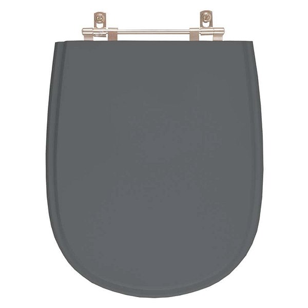 Tampa de Vaso Sanitário Poliéster Paris Cinza Quartzo (Cinza Escuro) para vaso Ideal Standard
