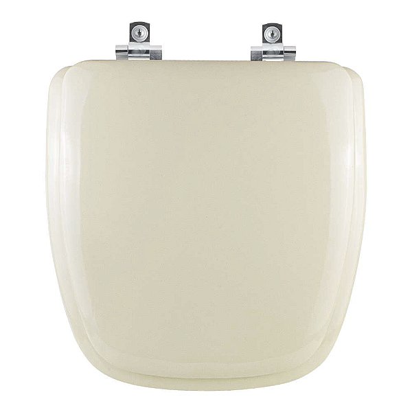 Tampa de Vaso Sanitário Almofadado com Amortecedor Fit Bege Claro para vaso Celite