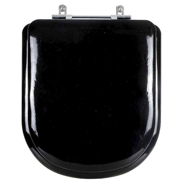 Tampa de Vaso Sanitário Almofadado Flox Preto para vaso Fiori