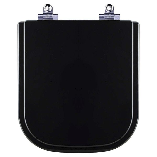 Tampa de Vaso Sanitário Laqueado Soft Close Elite Preto para vaso Celite