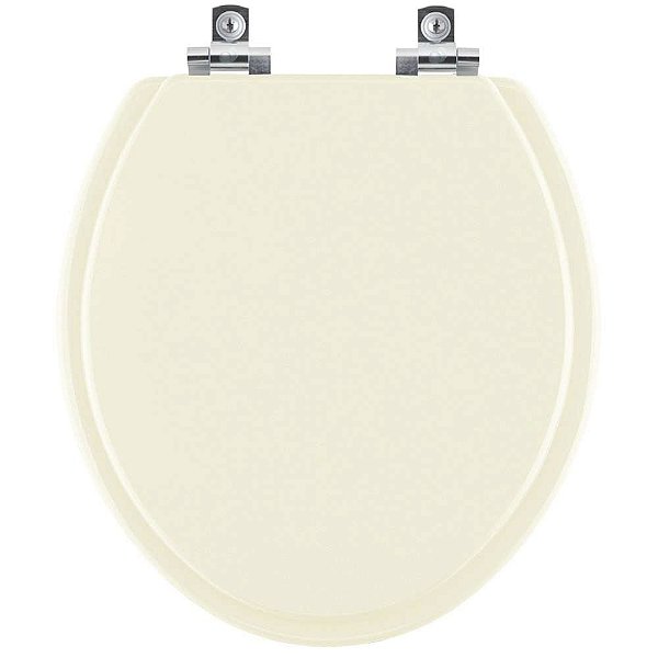 Tampa de Vaso Sanitário Laqueado Soft Close Convencional Bege Claro para vaso Deca