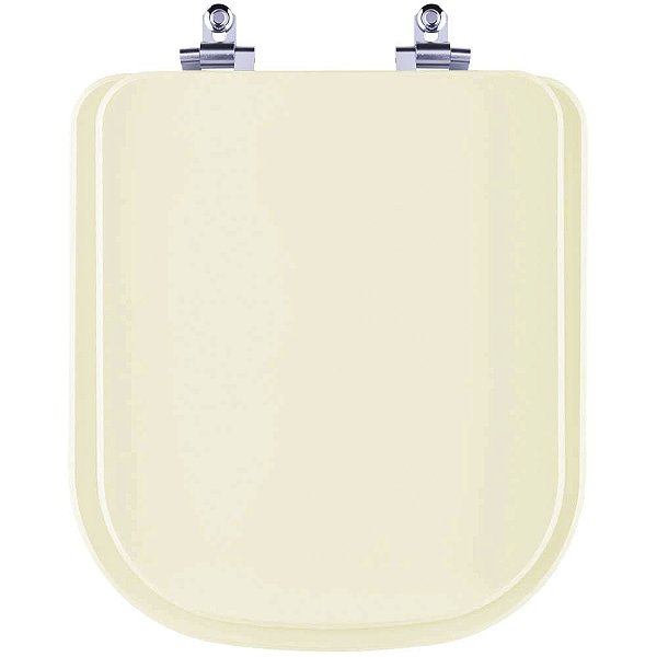 Tampa de Vaso Sanitário Laqueado Soft Close Quadra Creme (Bege) para vaso Deca