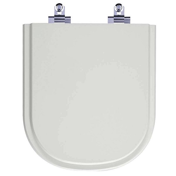 Tampa de Vaso Sanitário Laqueado Soft Close Vogue Plus Cinza Claro para vaso Deca