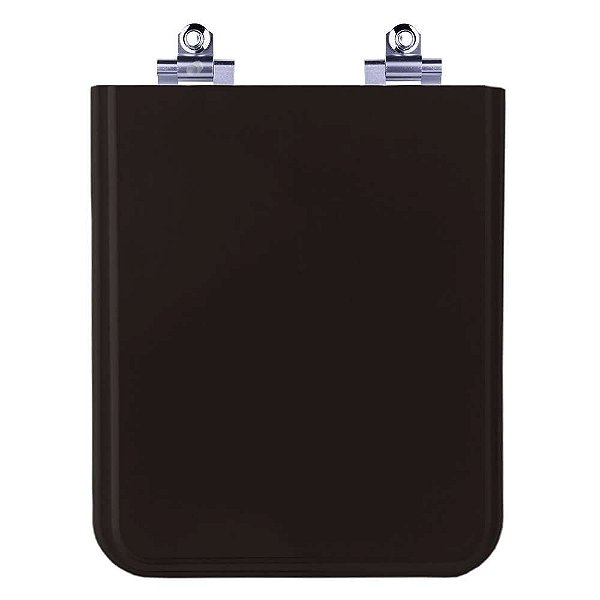 Tampa de Vaso Sanitário Laqueado Soft Close Square Preto para Incepa