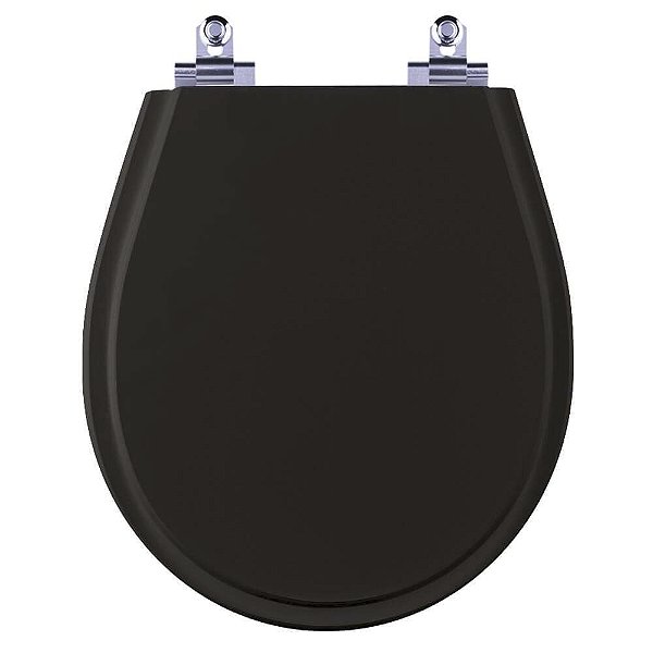 Tampa de Vaso Sanitário Laqueado Soft Close Avalon Preto para vaso Ideal Standard