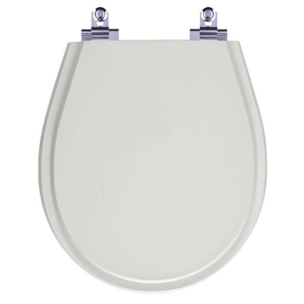 Tampa de Vaso Sanitário Laqueado Soft Close Avalon Sterling Silver (Cinza Claro) para vaso Ideal Standard