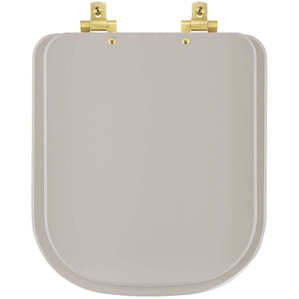 Tampa de Vaso Sanitário Laqueado Soft Close Axis Barbante para vaso Deca com Ferragem Dourada