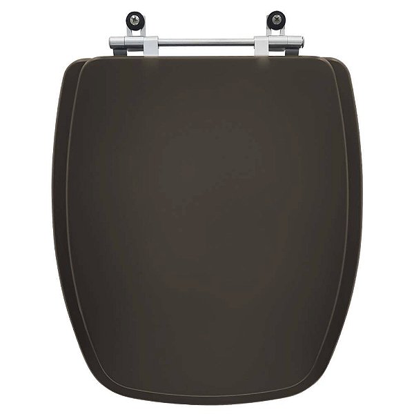Tampa de Vaso Sanitário Laqueado Stylus Marrom Café para vaso Celite