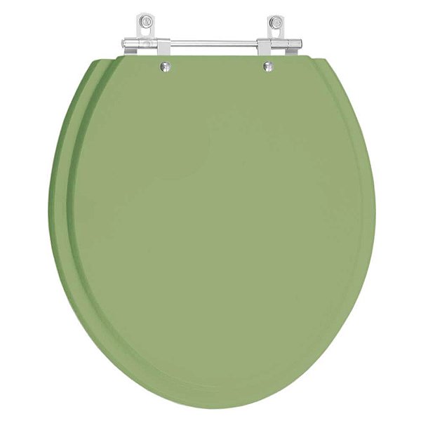 Tampa de Vaso Sanitário Laqueado Oval Verde Malva para vaso Deca