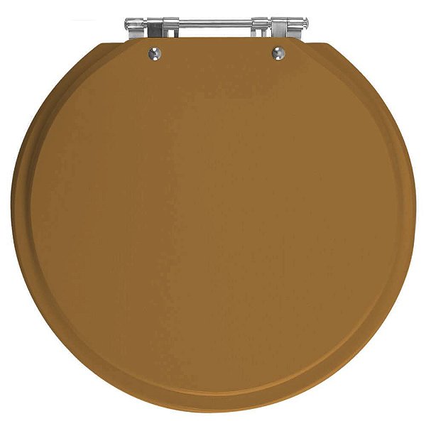Tampa de Vaso Sanitário Laqueado Futura Ocre (Marrom) para vaso Hervy