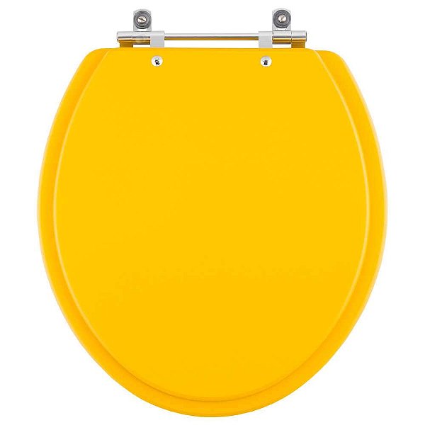 Tampa de Vaso Sanitário Laqueado Colorido Amarelo para vaso Convencional