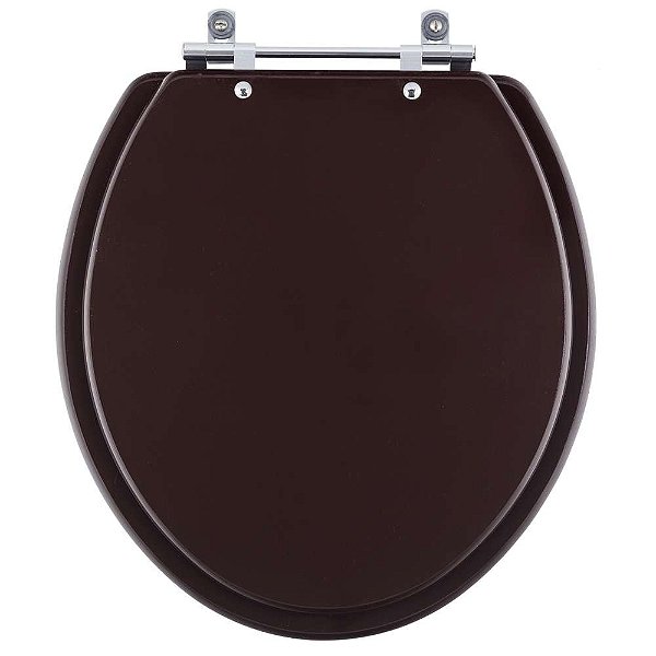 Tampa de Vaso Sanitário Laqueado Convencional Oval Marrom