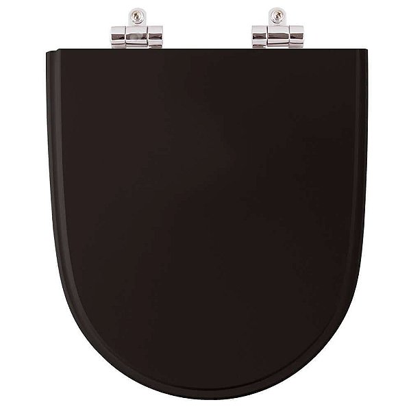 Tampa de Vaso Sanitário Poliéster Soft Close Mondiale Preto para vaso Celite