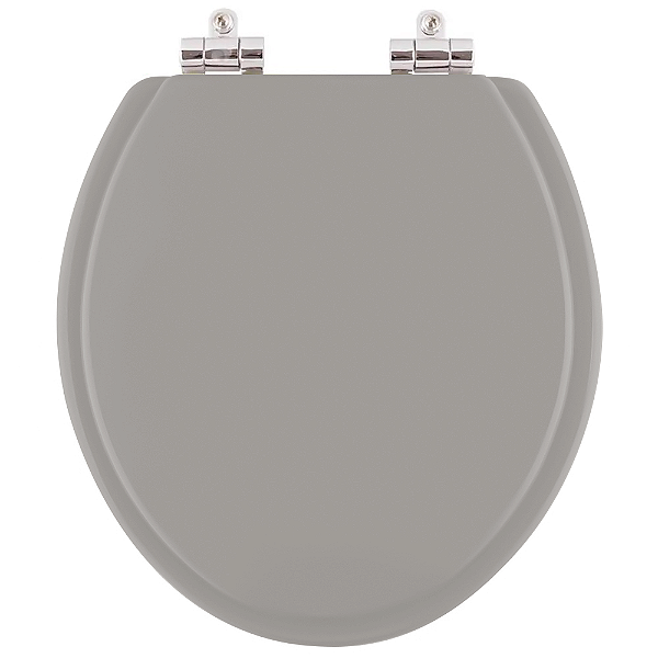 Tampa de Vaso Sanitário Poliéster Soft Close Convencional Cinza Perola para vaso Celite