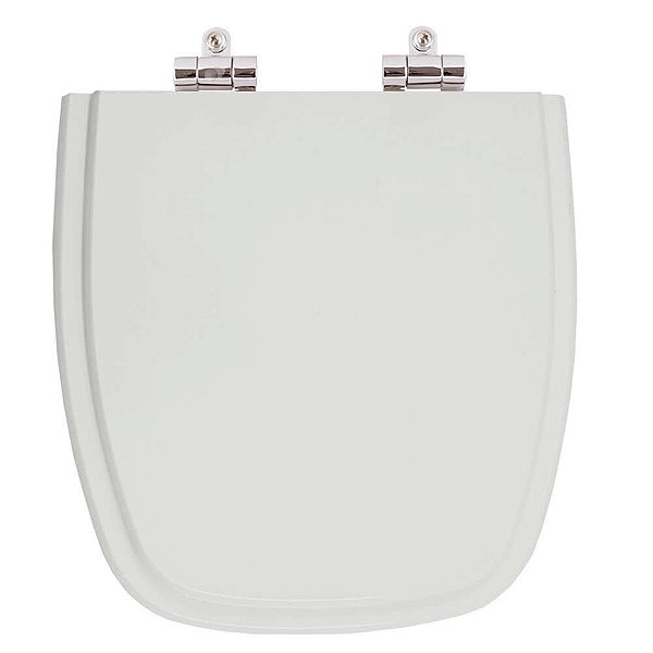 Tampa de Vaso Sanitário Poliéster Soft Close Versato Cinza Prata para vaso Celite