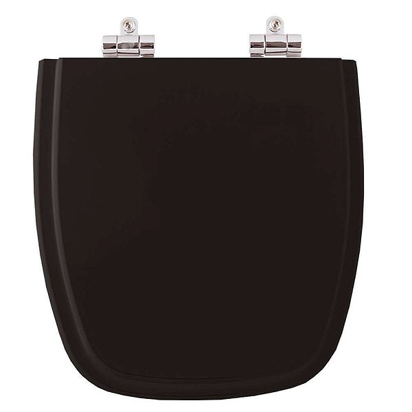 Tampa de Vaso Sanitário Poliéster Soft Close Versato Preto para vaso Celite