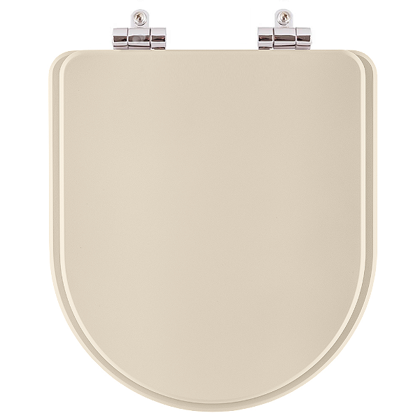 Tampa de Vaso Sanitário Poliéster Soft Close Carrara Amendoa para vaso Deca