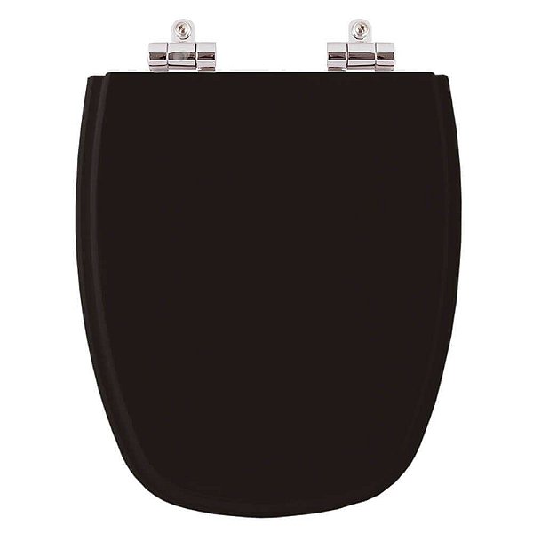 Tampa de Vaso Sanitário Poliéster Soft Close Monte Carlo Ebano (Preto) para vaso Deca